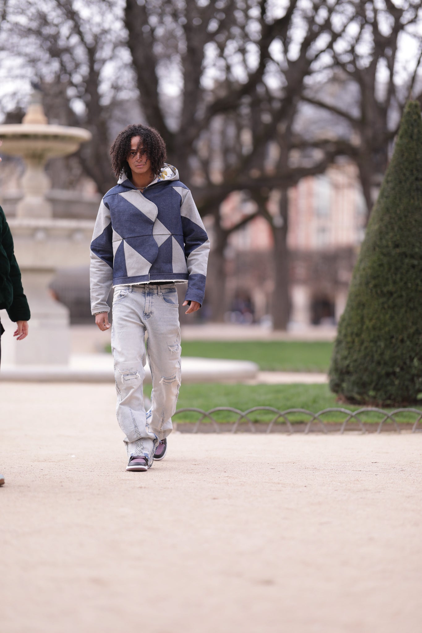 Architectural Denim Hoodie